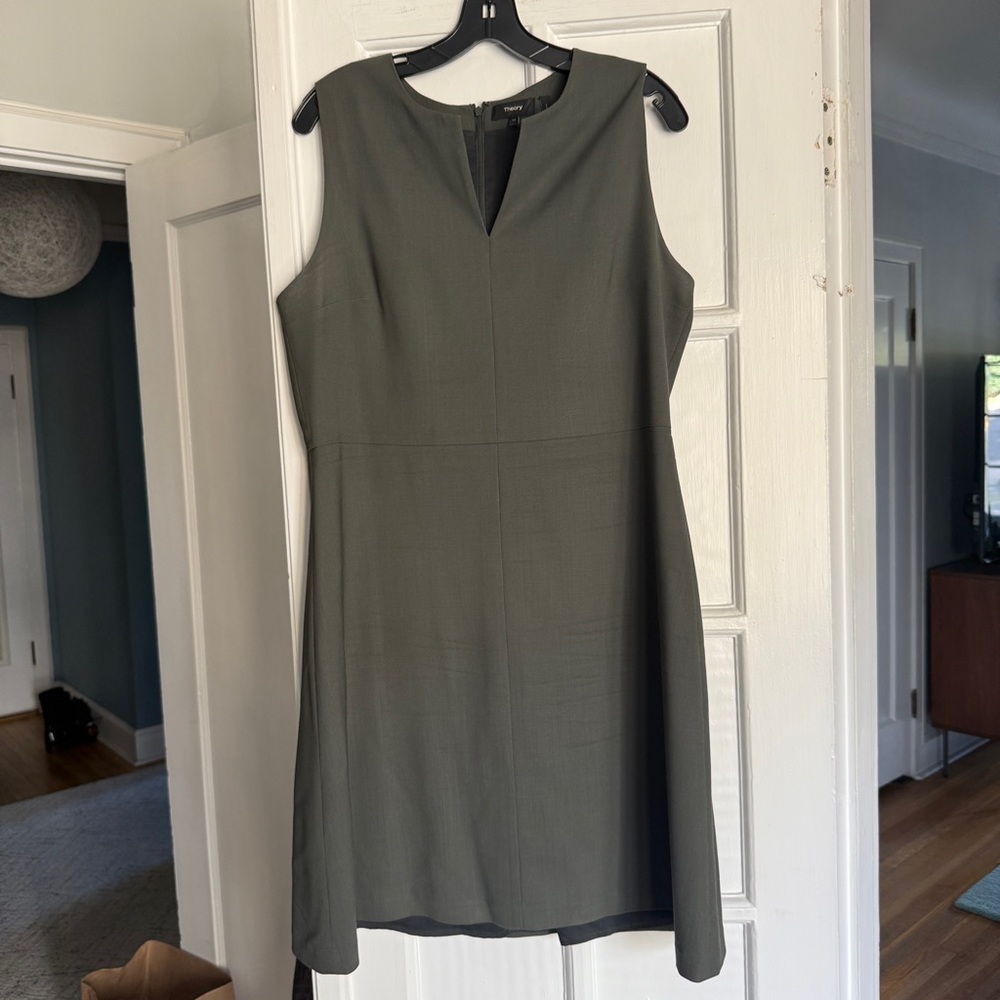 Theory Olive Green Miyani Suit Dress